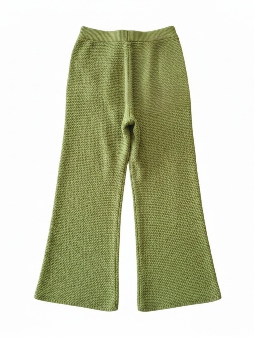 Free People Beach Olive Green Knit Flare Pants Oversized Women's Size XS